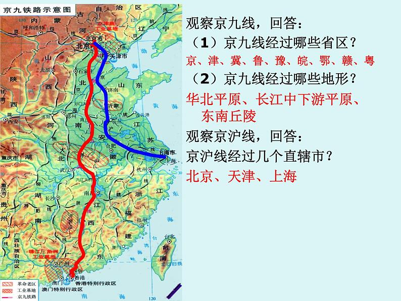 初中地理八上第4章第1节第2课时  我国铁路干线的分布 课件第6页