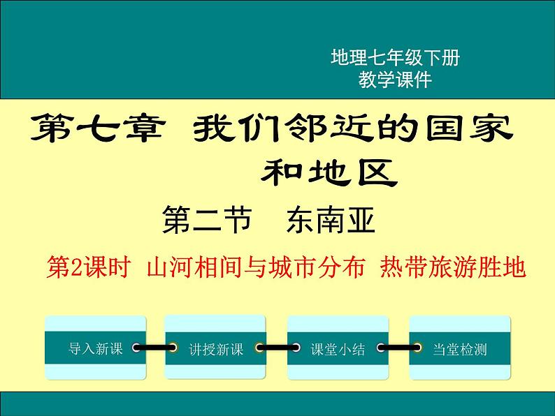 初中地理7下第7章第2节第2课时  山河相间与城市分布 热带旅游胜地精品教学课件第1页