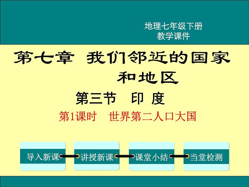 初中地理7下第7章第3节第1课时 世界第二人口大国精品教学课件第1页