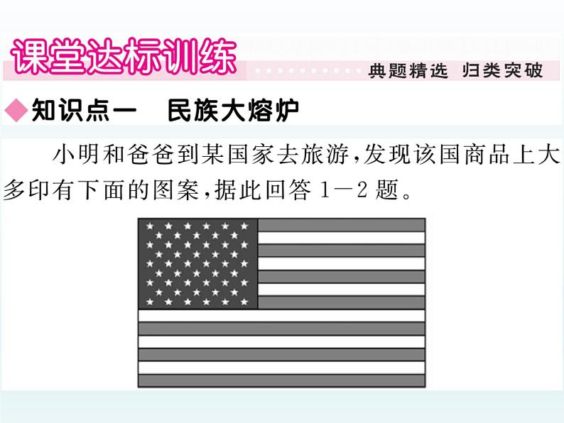 初中地理7下第9章第1节第1课时 民族大熔炉 农业地区专业化习题课件06