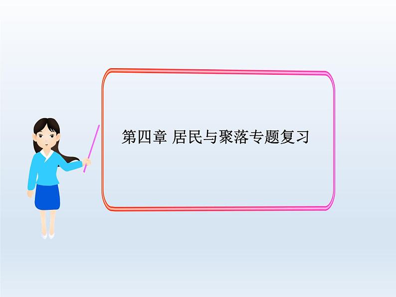 初中地理七年级地理上册第四章居民与聚落单元复习课件A第1页