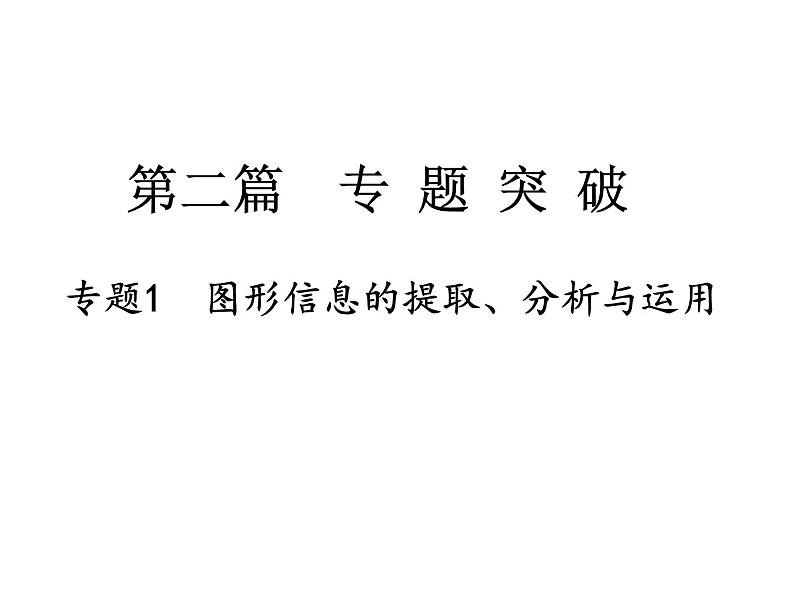 中考地理复习   课件：第二篇  专题突破 专题1  图形信息的提取、分析与运用 (共11张PPT)第1页