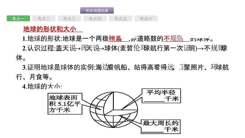 中考地理考前考点梳理第1讲　地球和地图 （共77张PPT）04
