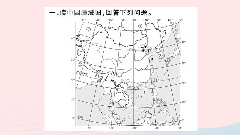 地理人教版八年级上册同步教学课件1 从世界看中国期末复习训练第2页