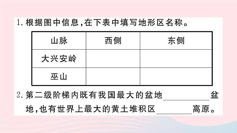 地理人教版八年级上册同步教学课件2 中国的自然环境期末复习训练第3页