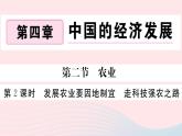 地理人教版八年级上册同步教学课件4 中国的经济发展第2节农业第2课时发展农业要因地制宜走科技强农之路