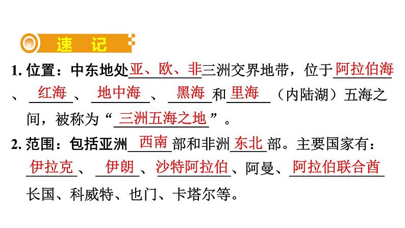 中考地理复习 课件九、中东04