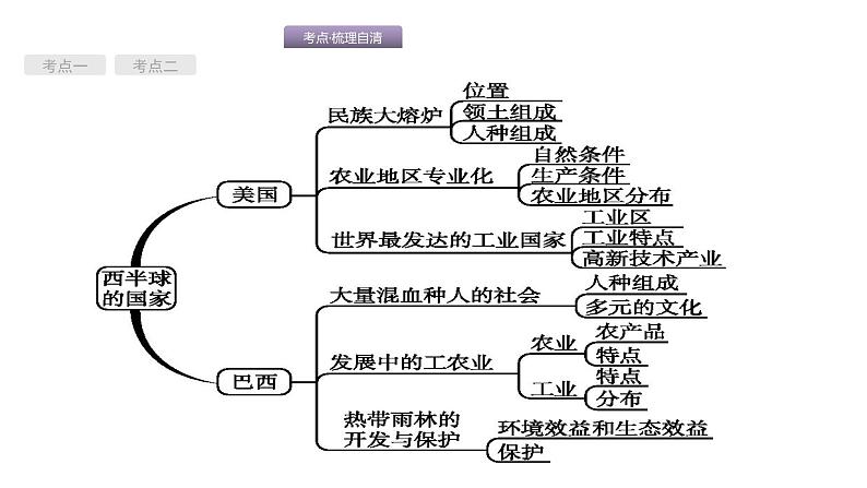 中考地理复习中考地理考前考点梳理第10讲　美国、巴西 （共59张PPT）第2页