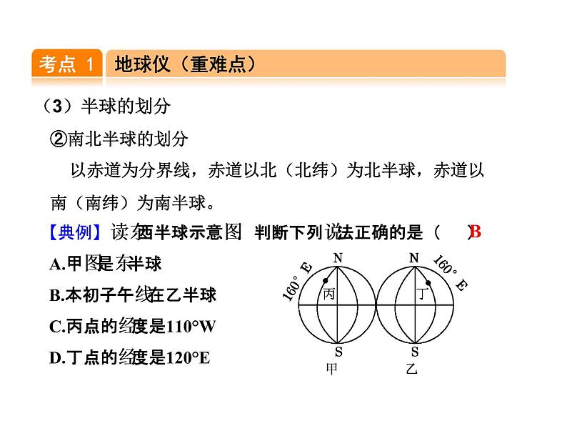 中考地理复习第1讲  地球和地图考点梳理课件第6页