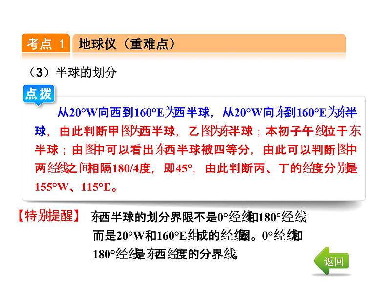 中考地理复习第1讲  地球和地图考点梳理课件第7页