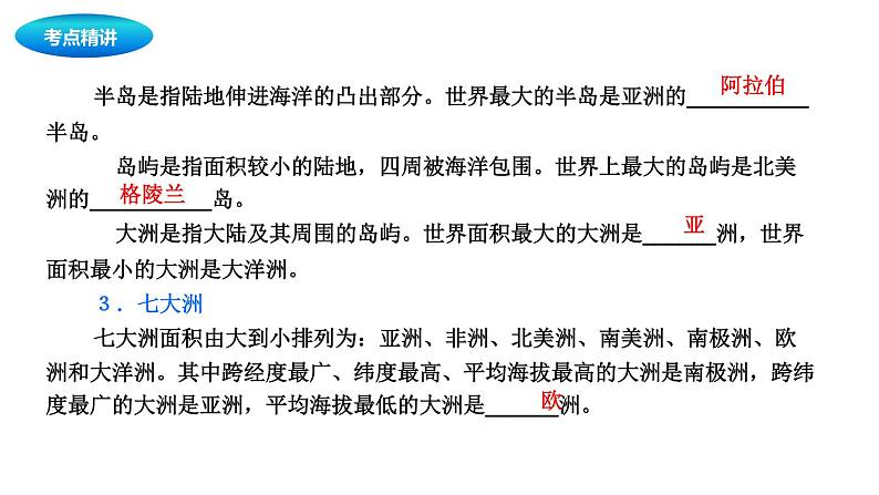 中考地理复习中考地理一轮复习：陆地和海洋课件第6页