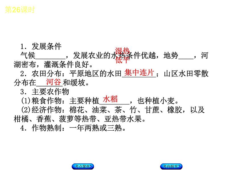 中考地理复习第七章　南方地区八 级下册第26课时　自然特征与农业　长江三角洲地区课件07