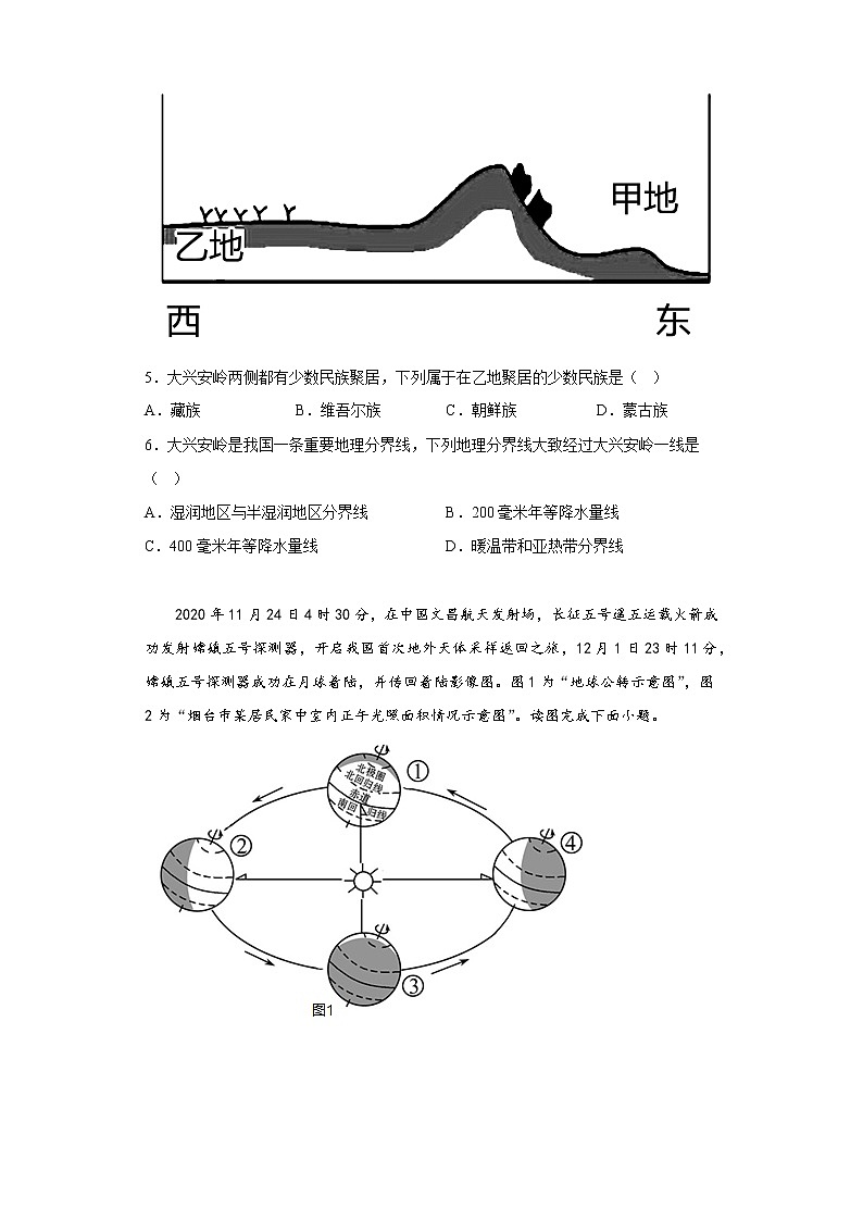 山东省烟台市栖霞市2021-2022学年七年级上学期期末地理试题(含答案)第2页