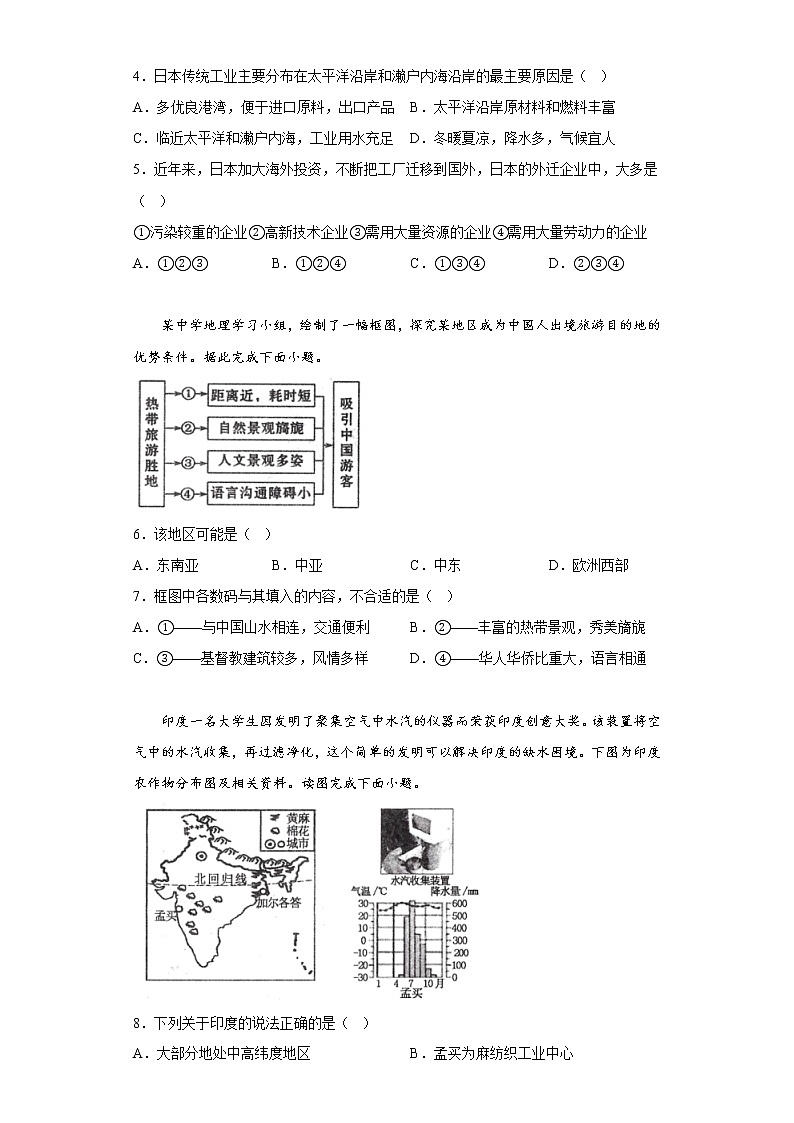 山东省泰安市岱岳区（五四制）2021-2022学年六年级下学期期中地理试题(含答案)02