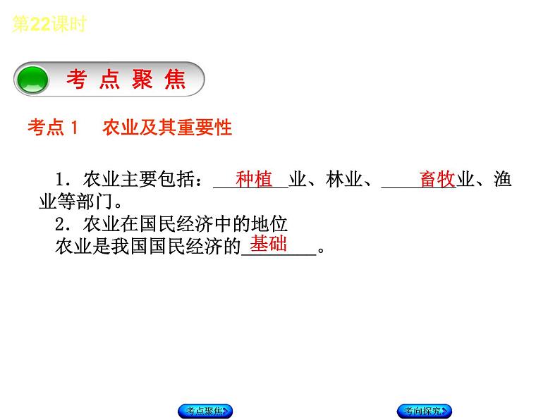 中考地理复习第22课时农业和工业听课手册教学课件第3页