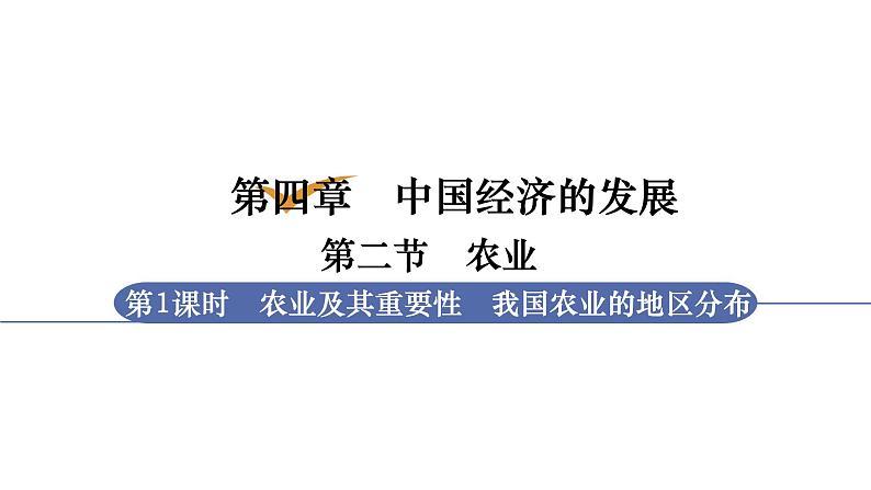 人教版八年级地理上册课件 4.2.1 农业及其重要性　我国农业的地区分布01