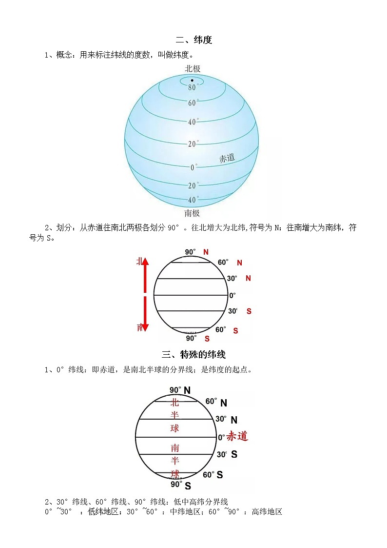 初中地理七年级上册经纬网和经纬线知识点整理（期中重要考点）第2页