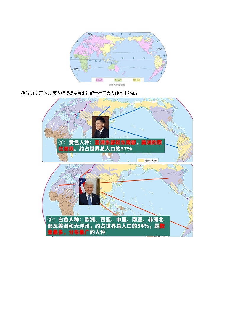 中图版八上地理3.1  人种和人口  课件+教案03