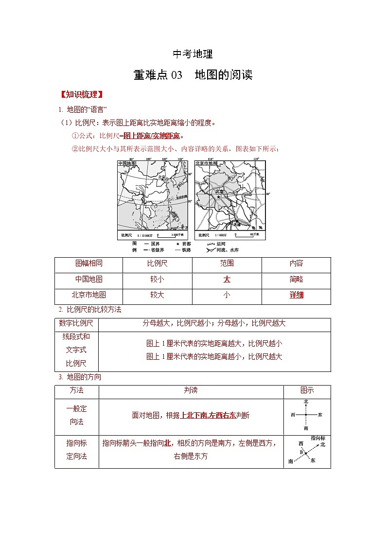 03 地图的阅读-（含答案解析）第1页