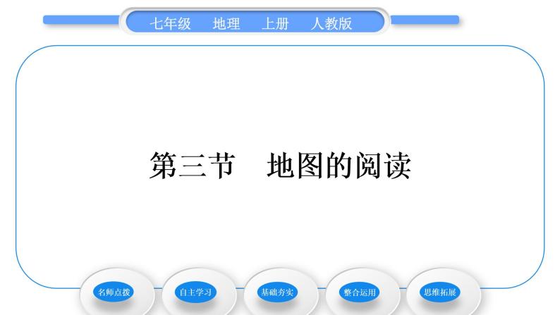 人教版七年级地理上第一章地球和地图第三节地图的阅读习题课件01