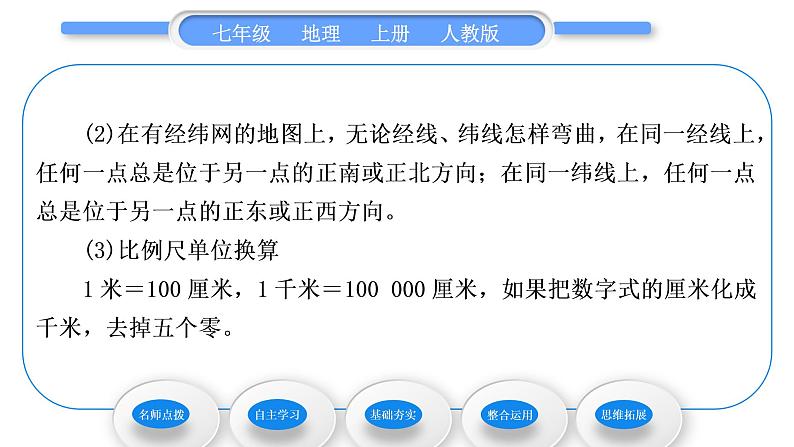 人教版七年级地理上第一章地球和地图第三节地图的阅读习题课件第4页