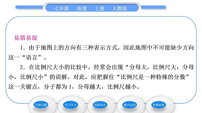 人教版七年级地理上第一章地球和地图第三节地图的阅读习题课件第5页