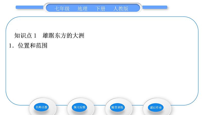 人教版七年级地理下第6章我们生活的大洲——亚洲第1节位置和范围习题课件04