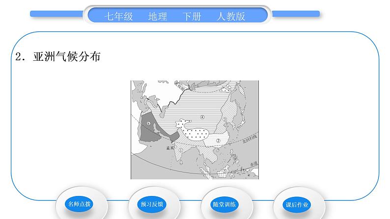 人教版七年级地理下第6章我们生活的大洲——亚洲第2节自然环境第2课时复杂的气候习题课件06