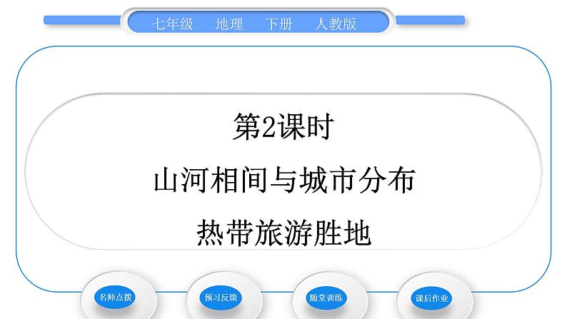 人教版七年级地理下第7章我们邻近的地区和国家第2节东南亚第2课时山河相间与城市分布　热带旅游胜地习题课件习题课件01