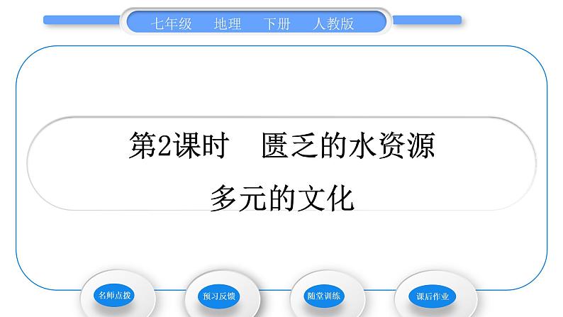 人教版七年级地理下第8章东半球其他的地区和国家第1节中东第2课时匮乏的水资源　多元的文化习题课件01