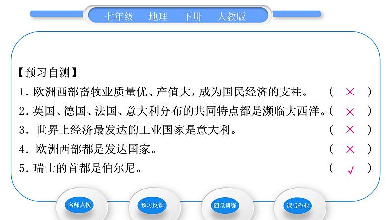 人教版七年级地理下第8章东半球其他的地区和国家第2节欧洲西部第1课时工业密集，发达国家集中习题课件第8页