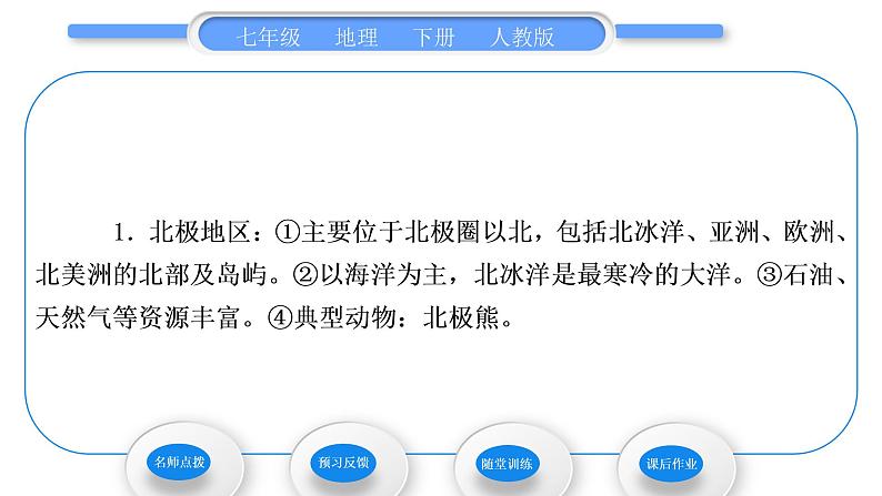 人教版七年级地理下第十章极地地区习题课件02