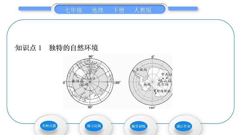 人教版七年级地理下第十章极地地区习题课件07