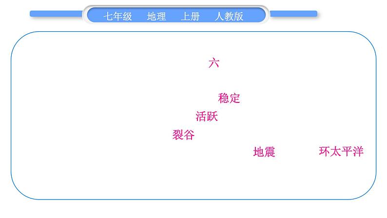 人教版七年级地理上第二章陆地和海洋第二单元复习提升习题课件06