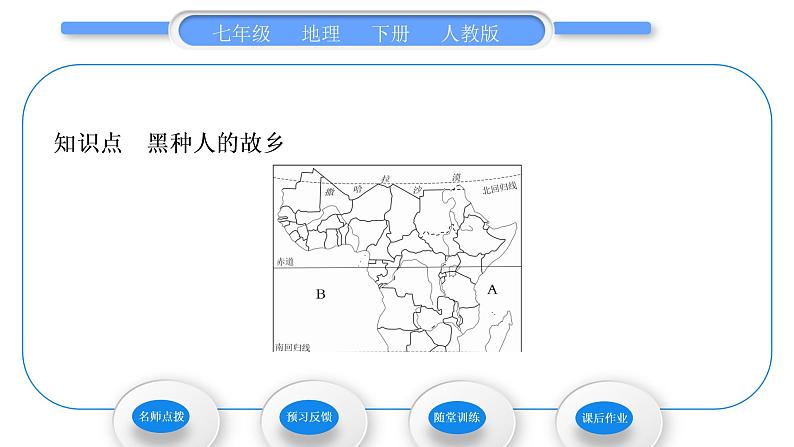 人教版七年级地理下第8章东半球其他的地区和国家第3节撒哈拉以南非洲第1课时黑种人的故乡习题课件06