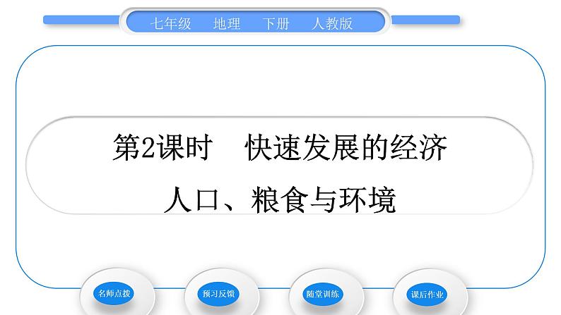 人教版七年级地理下第8章东半球其他的地区和国家第3节撒哈拉以南非洲第2课时快速发展的经济　人口、粮食与环境习题课件01