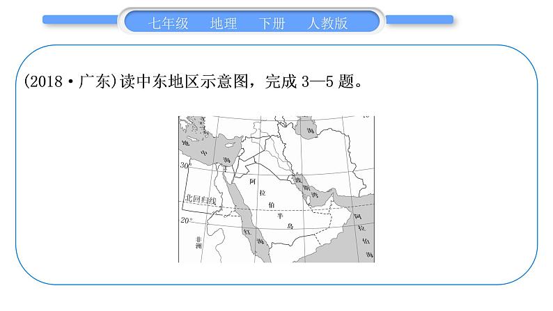 人教版七年级地理下第8章东半球其他的地区和国家第8章复习与提升习题课件第6页