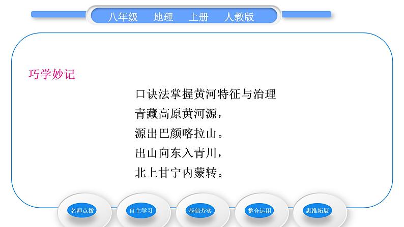 人教版八年级地理上第二章中国的自然环境第三节河流第3课时黄河的治理与开发习题课件第4页