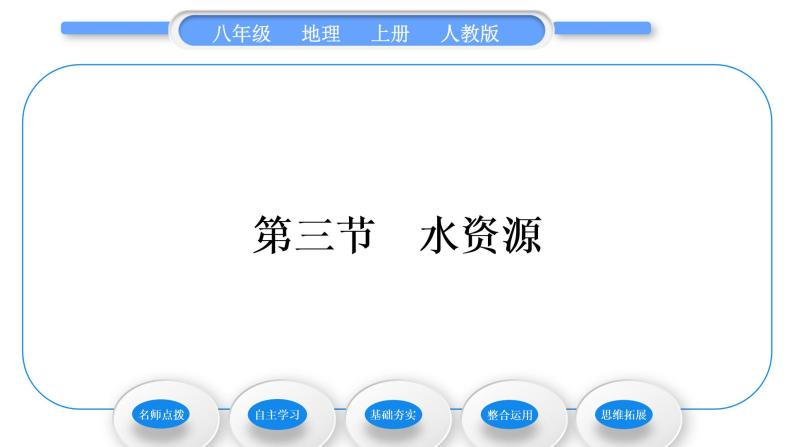 人教版八年级地理上第三章中国的自然资源第三节水资源习题课件01