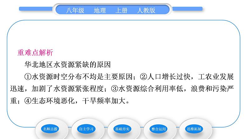 人教版八年级地理上第三章中国的自然资源第三节水资源习题课件03