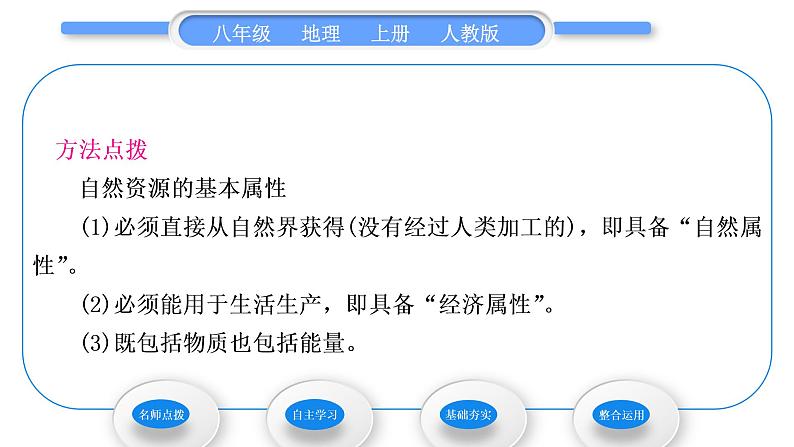 人教版八年级地理上第三章中国的自然资源第一节自然资源的基本特征习题课件04