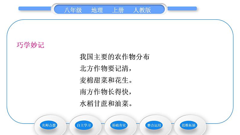 人教版八年级地理上第四章中国的经济发展第二节农业第1课时农业及其重要性　我国农业的地区分布习题课件03
