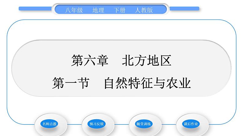 人教版八年级地理下第6章北方地区第1节 自然特征与农业习题课件01