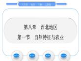 人教版八年级地理下第8章西北地区第1节 自然特征与农业习题课件
