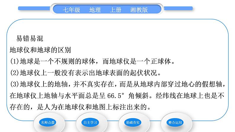 湘教版七年级地理上第二章地球的面貌第一节认识地球第1课时地球的形状　地球有多大　地球仪习题课件第4页