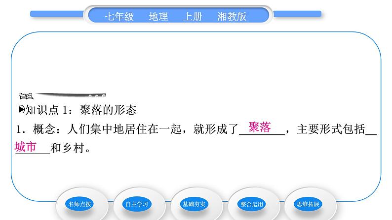 湘教版七年级地理上第三章世界的居民第四节世界的聚落习题课件第5页