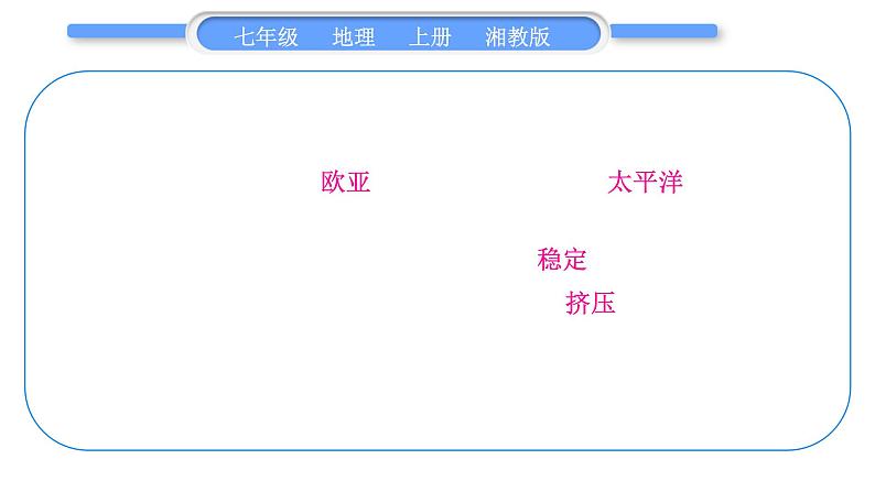 湘教版七年级地理上第二章地球的面貌第二单元复习与提升习题课件第7页