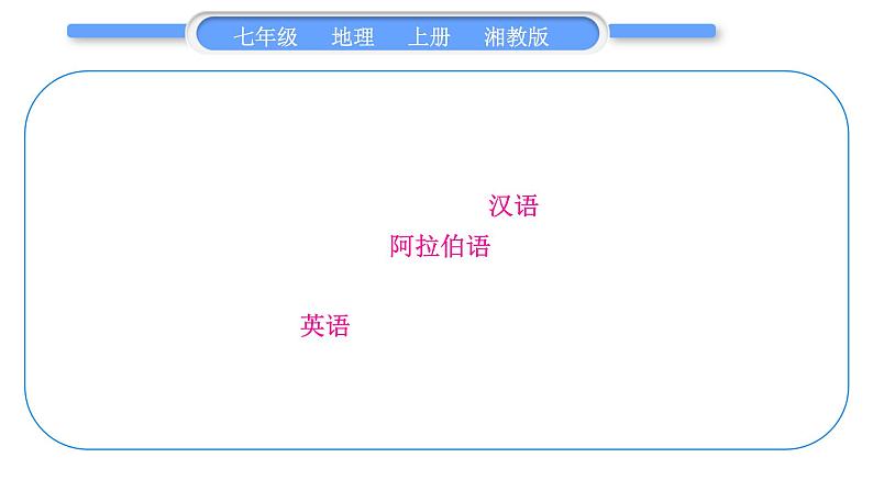 湘教版七年级地理上第三章世界的居民第三单元复习与提升习题课件第6页