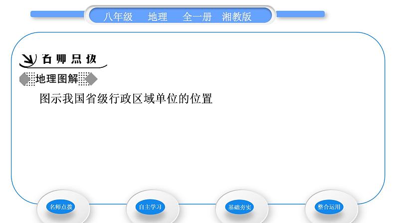 湘教版八年级地理上第一章中国的疆域与人口第二节中国的行政区划习题课件02