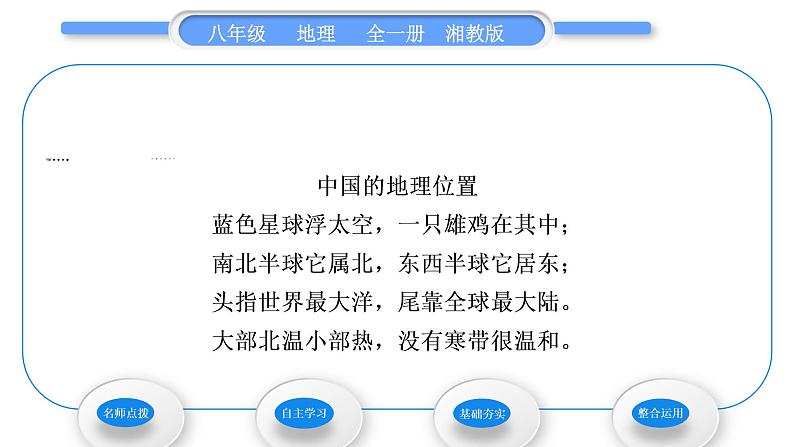 湘教版八年级地理上第一章中国的疆域与人口第一节中国的疆域习题课件05